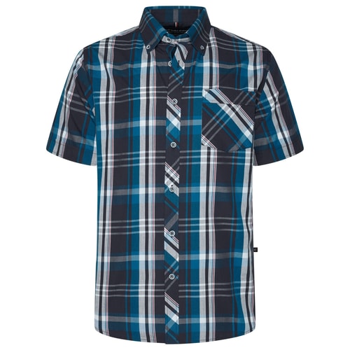 KAM Kurzarm-Freizeithemd mit Karomuster, Marineblau